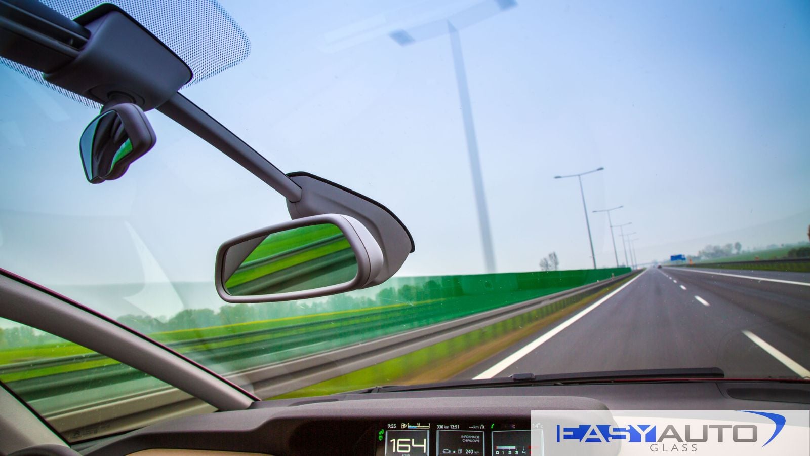 Driving safely with a clean windshield.
